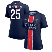 Camiseta Paris Saint-Germain Nuno Mendes #25 Primera Equipación para mujer 2024-25 manga corta